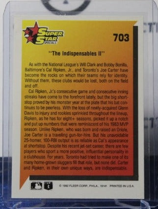 1992 FLEER BASEBALL SUPERSTAR SPECIALS CAL RIPKEN JR. # 703 BALTIMORE ORIOLES