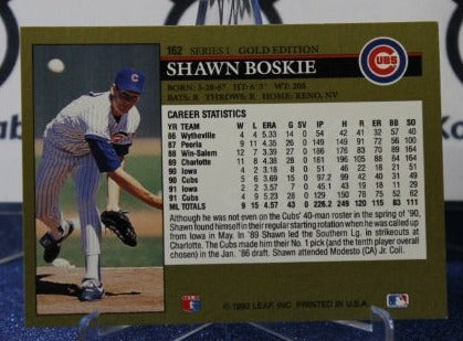 1992 LEAF BLACK/GOLD SHAWN BOSKIE # 162 CHICAGO CUBS  BASEBALL