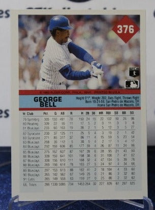 1992 FLEER GEORGE BELL # 376 CHICAGO CUBS  BASEBALL