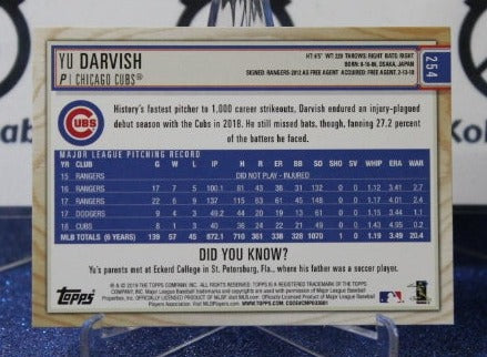 2019 TOPPS BIG LEAGUE YU DARVISH # 254 CHICAGO CUBS BASEBALL
