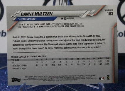 2020 TOPPS DANNY HULTZEN # 103 ROOKIE CHICAGO CUBS BASEBALL