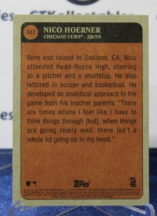 2020 TOPPS BOYHOOD NICO HOERNER # 147 CHICAGO CUBS BASEBALL