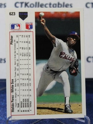1991 UPPER DECK MELIDO PEREZ  # 623  CHICAGO WHITE SOX  BASEBALL