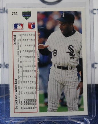 1991 UPPER DECK  BO JACKSON # 744 CHICAGO WHITE SOX  BASEBALL