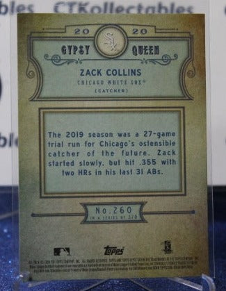 2020 TOPPS GYPSY QUEEN ZACK COLLINS # 260 ROOKIE CHICAGO WHITE SOX BASEBALL