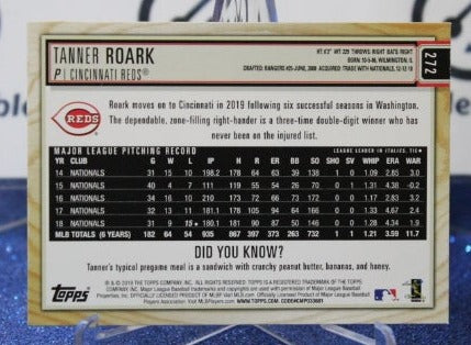 2019 TOPPS BIG LEAGUE TANNER ROARK # 272 CINCINNATI REDS BASEBALL