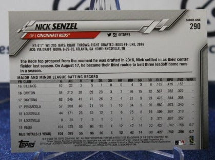 2020 TOPPS FUTURE STARS NICK SENZEL # 290 CINCINNATI REDS BASEBALL