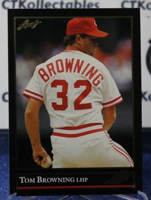 1992 LEAF BLACK/GOLD TOM BROWNING # 46 CINCINNATI REDS BASEBALL