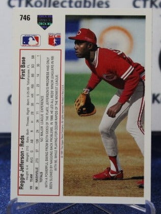 1991 UPPER DECK REGGIE JEFFERSON # 746 CINCINNATI REDS BASEBALL
