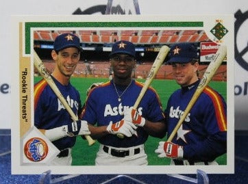 1991 UPPER DECK (Gonzalez/Rhodes/Bagwell) # 702 ROOKIE THREATS HOUSTON ASTROS BASEBALL