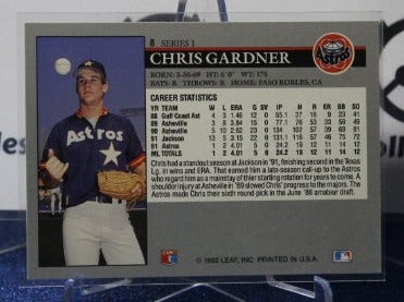 1992 LEAF CHRIS GARDNER # 8 HOUSTON ASTROS BASEBALL