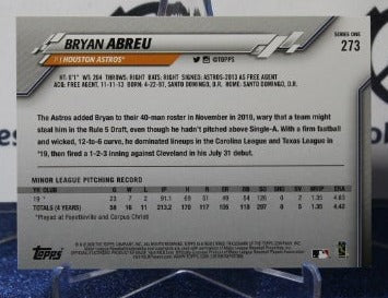 2020 TOPPS BRYAN ABREU # 273 ROOKIE HOUSTON ASTROS BASEBALL