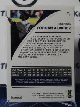 2020 PANINI MAGNITUDE YORDAN ALVAREZ # 11 ROOKIE HOUSTON ASTROS BASEBALL