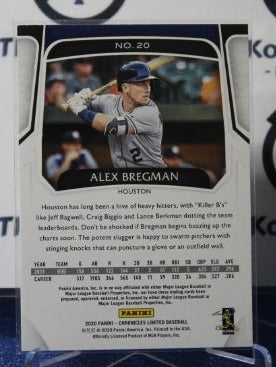 2020 PANINI LIMITED ALEX BREGMAN # 20 HOUSTON ASTROS BASEBALL