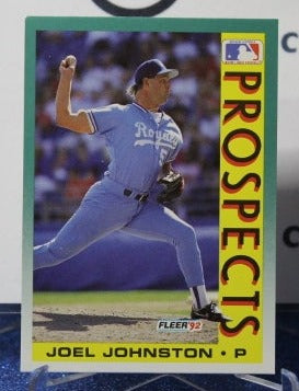 1992 FLEER PROSPECTS JOEL JOHNSTON # 673 KANSAS CITY ROYALS BASEBALL