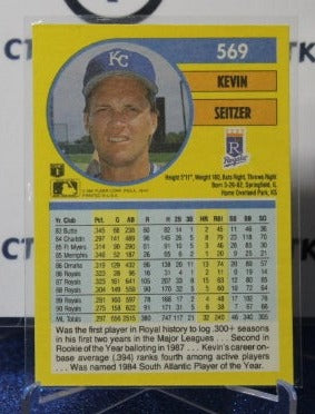 1991 FLEER KEVIN SEITZER # 569  KANSAS CITY ROYALS  BASEBALL