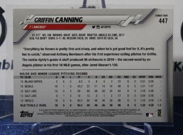2020 TOPPS FUTURE STARS GRIFFIN CANNING # 447 LOS ANGELES ANGELS BASEBALL