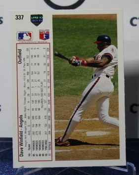 1991 UPPER DECK DAVE WINFIELD # 337 LOS ANGELES ANGELS BASEBALL