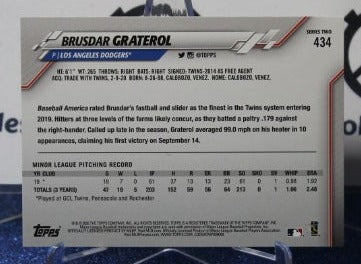 2020 TOPPS BRUSDAR GRATEROL # 434 ROOKIE LOS ANGELES DODGERS BASEBALL