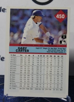 1992 FLEERS GARY CARTER # 450 LOS ANGELES DODGERS BASEBALL