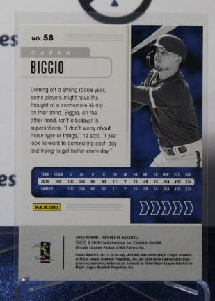 2020 PANINI ABSOLUTE CAVAN BIGGIO # 58 TORONTO BLUE JAYS BASEBALL