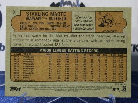 2021 TOPPS HERITAGE STARLING MARTE # 131 MIAMI MARLINS BASEBALL