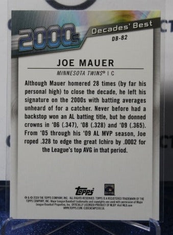 2020 TOPPS DECADES BEST JOE MAUER # DB-82 MINNESOTA TWINS BASEBALL