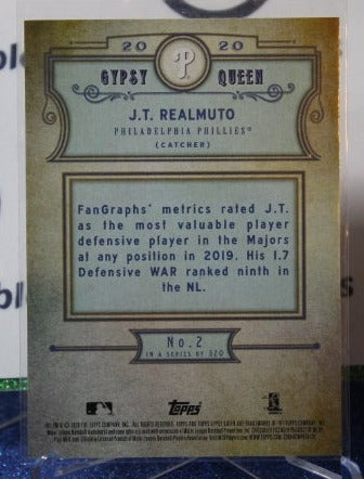 2020 TOPPS GYPSY QUEEN CHROME J.T. REALMUTO # 2 Philadelphia Phillies BASEBALL CARD