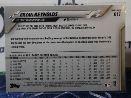 2020 TOPPS BRYAN REYNOLDS # 617 ALL STAR ROOKIE PITTSBURGH PIRATES BASEBALL CARD