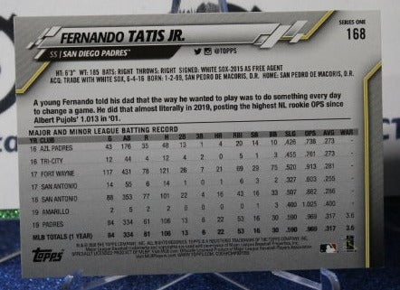 2020 TOPPS FERANDO TATIS JR. # 168 ALL STAR ROOKIE SAN DIEGO PADRES BASEBALL CARD