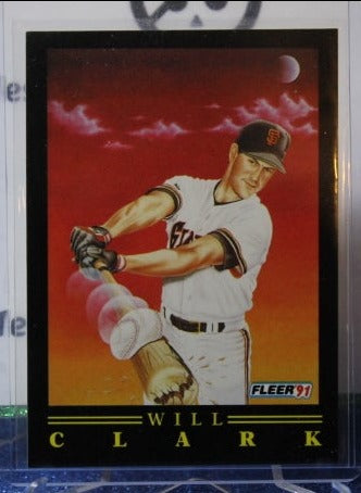 1991 FLEER MAKING CONTACT WILL CLARK # 2 SAN FRANCISCO GIANTS BASEBALL CARD