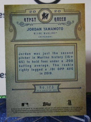 2020 TOPPS GYPSY QUEEN JORDAN YAMAMOTO # 173 ROOKIE SEATTLE MARINERS BASEBALL CARD