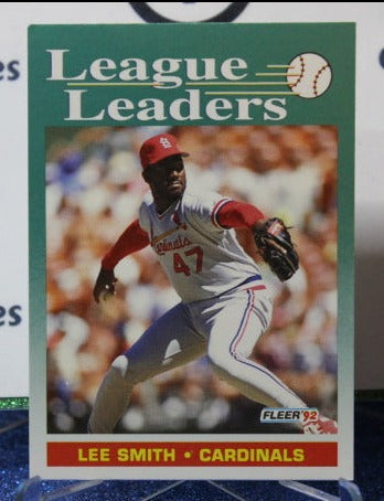 1992 FLEER LEAGUE LEADERS LEE SMITH # 697 ST. LOUIS CARDINALS CARD