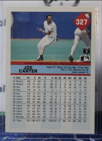 1992 FLEER JOE CARTER # 327 TORONTO BLUE JAYS BASEBALL