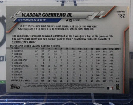 2020 TOPPS VLADIMIR GUERRERO JR. # 182 ALL STAR ROOKIE TORONTO BLUE JAYS BASEBALL