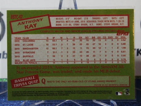 2020 TOPPS 35th ANNIVERSARY ANTHONY KAY # 85TC-47 ROOKIE TORONTO BLUE JAYS BASEBALL