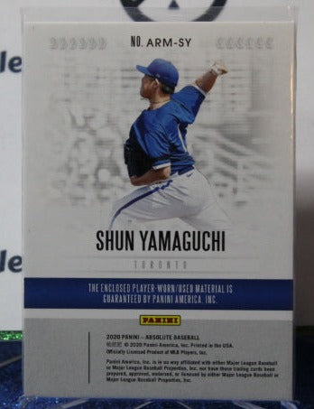 2020 PANINI ABSOLUTE SHUN YAMAGUCHI # ARM-SY ROOKIE TORONTO BLUE JAYS BASEBALL