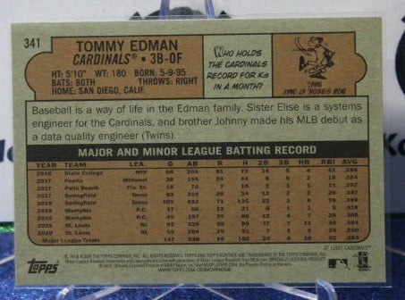 2021 TOPPS HERITAGE TOMMY EDMAN # 341 ST.LOUIS CARDINALS BASEBALL