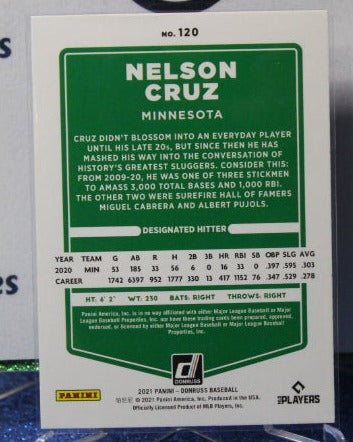 2021 PANINI DONRUSS NELSON CRUZ # 120 BLUE FOIL MINNESOTA TWINS BASEBALL