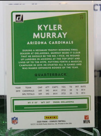 2020 PANINI DONRUSS KYLER MURRAY # 19 NFL CARDINALS GRIDIRON CARD