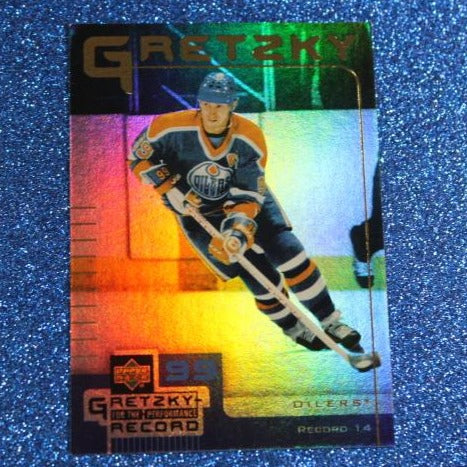 1999 WAYNE GRETZKY # 14 McDONALD'S PERFORMANCE RECORD FOIL UPPER DECK OILERS NHL