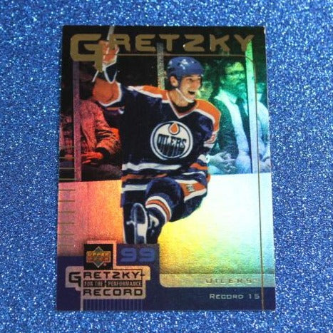 1999 WAYNE GRETZKY # 15 McDONALD'S PERFORMANCE RECORD FOIL UPPER DECK OILERS NHL