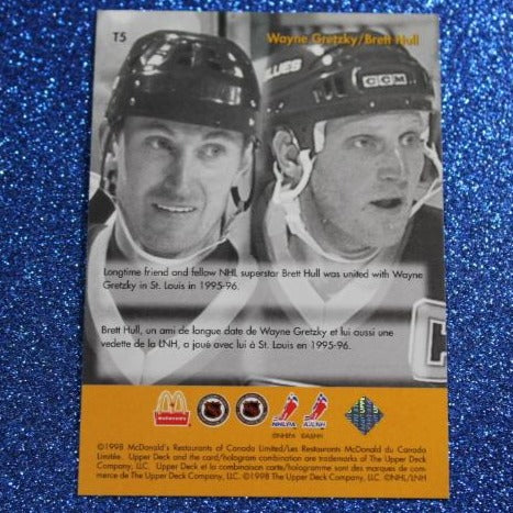 1998 WAYNE GRETZKY # T5 McDONALD'S TEAMMATES FOIL UPPER DECK OILERS / KINGS / RANGERS NHL
