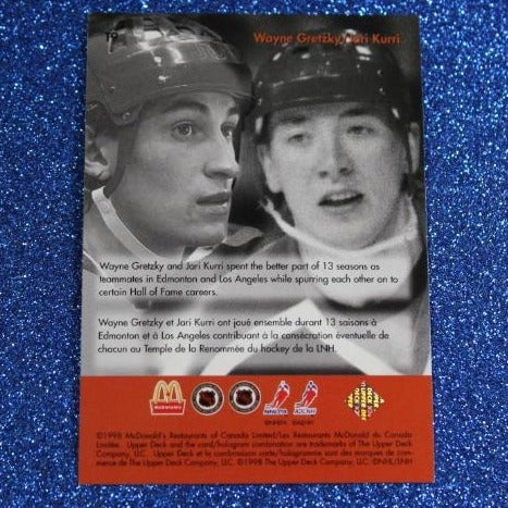1998 WAYNE GRETZKY # T9 McDONALD'S TEAMMATES FOIL UPPER DECK OILERS / KINGS / RANGERS NHL