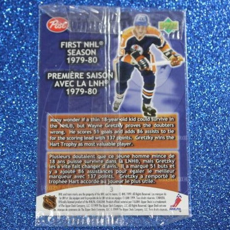 1999 WAYNE GRETZKY # 3 POST CEREAL EDMONTON OILERS SEALED NHL
