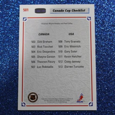 WAYNE GRETZKY # 501 UPPER DECK 1991-92 L A KINGS NHL PAUL COFFEE