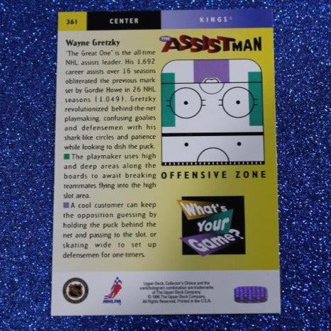 WAYNE GRETZKY # 361 ASSIST MAN UPPER DECK 1995 L A KINGS NHL