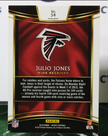 2018 PANINI SELECT JULIO JONES # 54 NFL FALCONS GRIDIRON CARD
