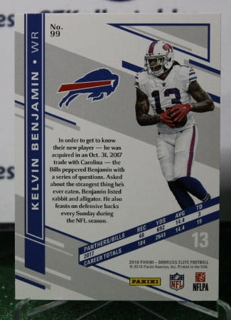 2018 PANINI DONRUSS ELITE KELVIN BENJAMIN # 99 NFL BUFFALO BILLS GRIDIRON CARD