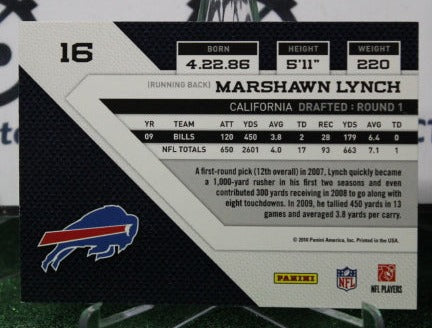 2010 PANINI THREADS MARSHAWN LYNCH # 16 NFL BUFFALO BILLS GRIDIRON CARD